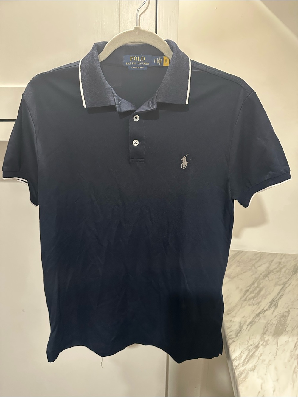 Ralph Lauren Navy Polo with White Trim